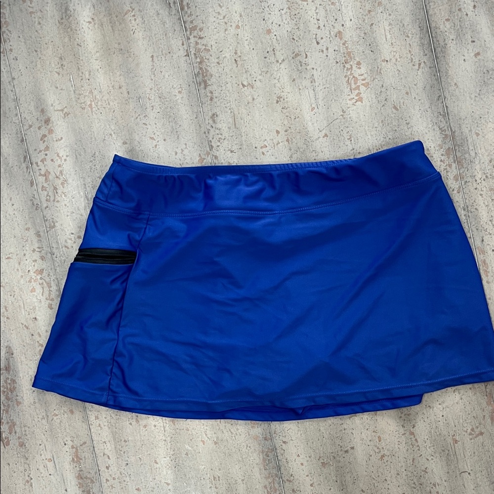 Sporti Brand Blue Athletic Skort with Side Zip Pocket